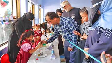 الزهري يدشن المعرض العلمي الرابع لرياض أطفال عدن